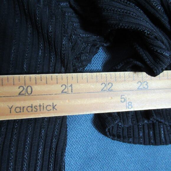 Vintage Raffi Linea Uomo Shirt Mens XL Black Ribbed Knit Short Sleeve 90s Italy - Picture 4 of 7